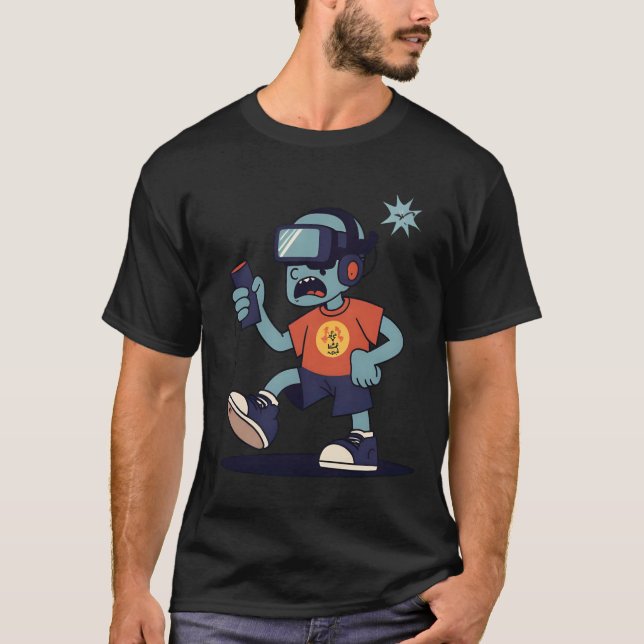 Camiseta Modo de Jogador Morto 🎮 🧟 ‍ ♂️ (Frente)