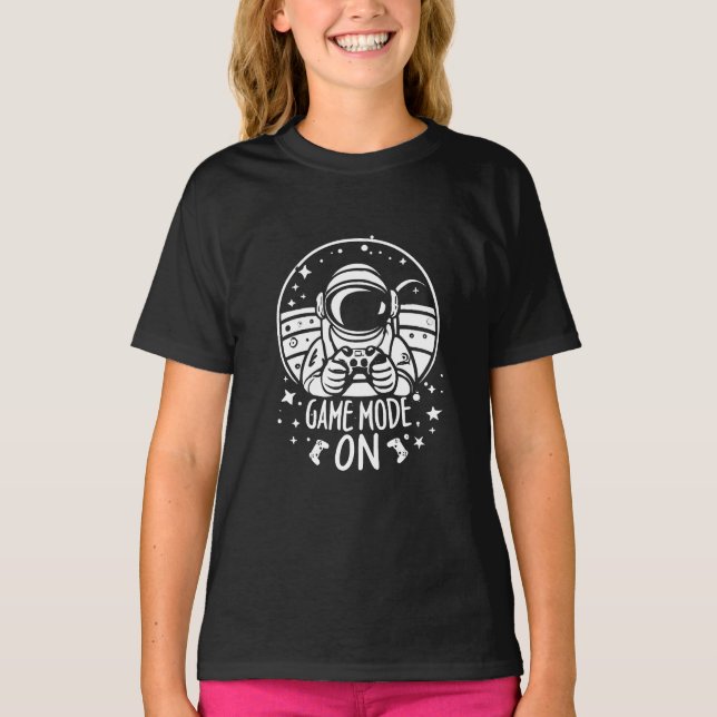 Camiseta modo de jogo astronauta (Frente)