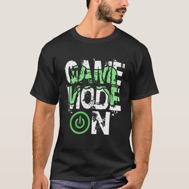 Camiseta Modo de Jogo com Estilo Gritante Legal Novidade do (Frente)