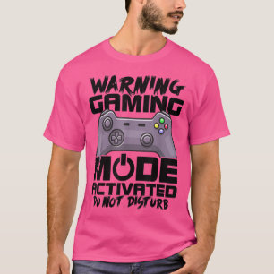 Camiseta Modo de jogo de aviso ativado Não perturbar o víde