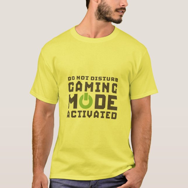 Camiseta Modo de jogos Ativado Gamer e T-shirt engraçada do (Frente)