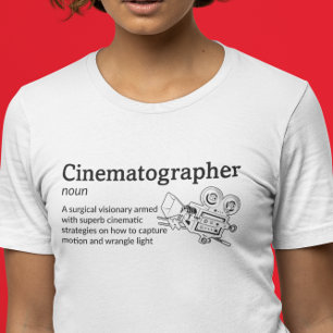 Camiseta Modo de Luz de Definição Cinematográfica - Câmera