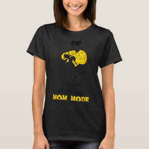 Camiseta Modo de mãe golden retriever humor amante de gato