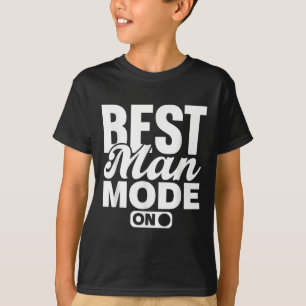 Camiseta Modo de Melhor Homem Ativado Equipe da Noiva Festa