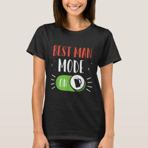Camiseta Modo de Melhor Homem na Equipe de Solteirão da Noi