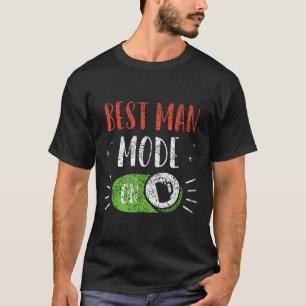 Camiseta Modo de Melhor Homem na Festa da Equipe do Noivo S