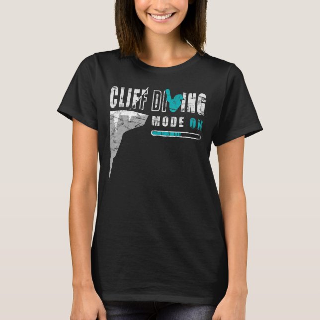 Camiseta Modo de mergulho de clipe no mergulho de cliff 1 (Frente)
