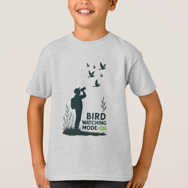 Camiseta Modo de Observação de Pássaros: Ativado (Frente)