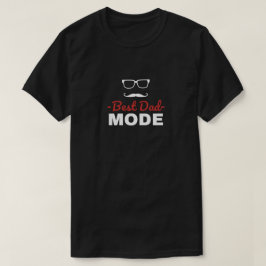 Camiseta Modo de pai engraçado e moderno em preto e branco