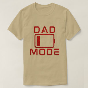 Camiseta Modo de Pai Engraçado Lâmpada com Lâmpada Baixa
