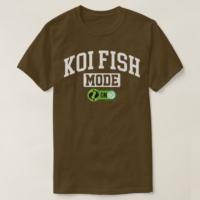 Camiseta Modo de Peixe Koi na Pesca Engraçada  (Frente do Design)