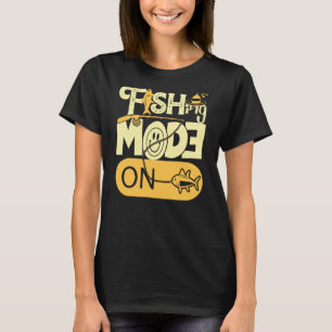 Camiseta Modo de Pesca Ativado Pescador Dia dos Pais ART