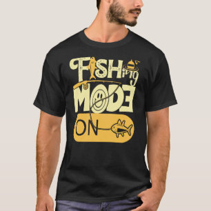 Camiseta Modo de Pesca No Pescador Pescador Dia dos Pais AR
