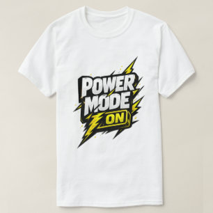 Camiseta Modo de Poder Ligado Tipografia Motivacional Relâm