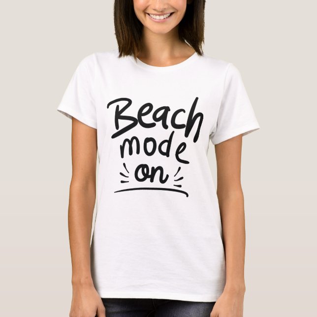 Camiseta Modo de praia ativado (Frente)