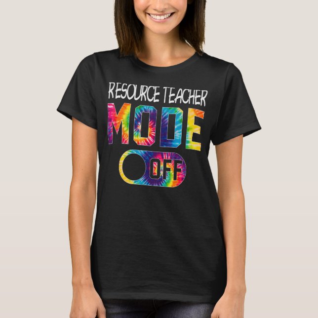 Camiseta Modo De Professora De Recursos Desligado No Último (Frente)