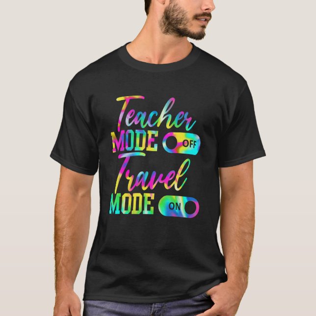 Camiseta Modo De Professora Desligado Modo De Viagem No Col (Frente)