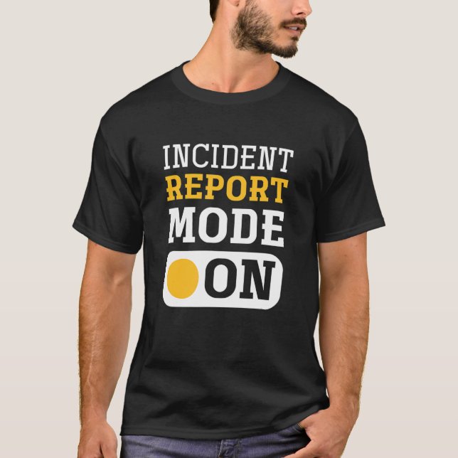 Camiseta Modo De Relatório De Incidentes No Controlo De Ani (Frente)