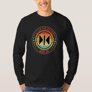 Camiseta Modo De Reparo Do Elevador Mecânico Elevador No Pr
