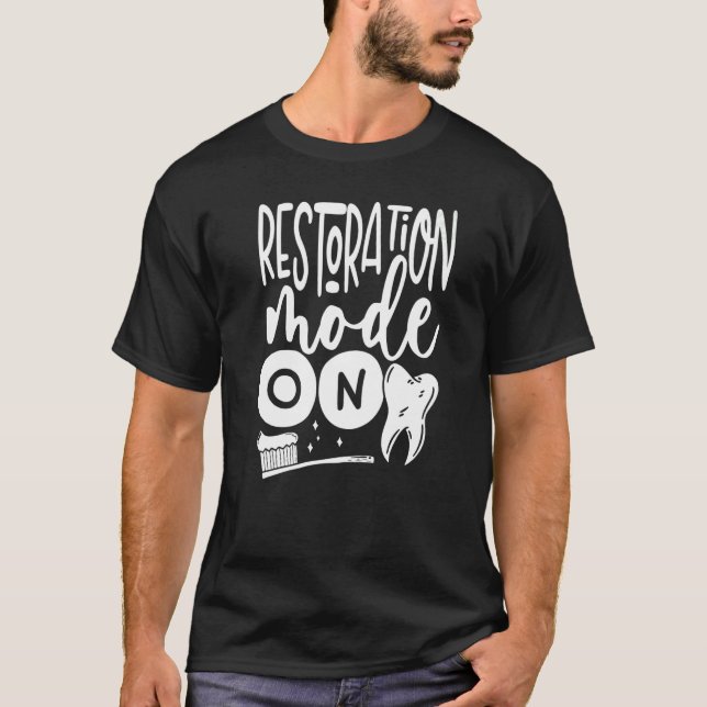 Camiseta Modo De Restauração No Técnico Do Laboratório Dent (Frente)