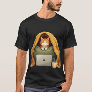 Camiseta Modo de Sobrevivência Introvertido Gato Cobertor F