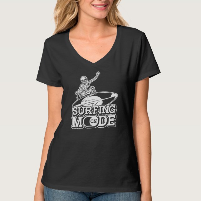 Camiseta Modo De Surfe No Surfboard Beach Ocean Onsurfe (Frente)