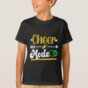 Camiseta Modo de Torcida Ligado Cheerleading Cheerleader 