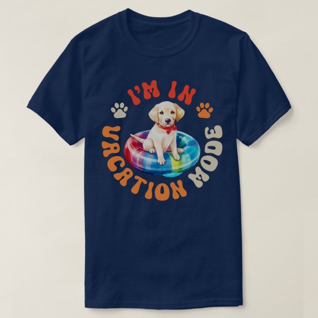 Camiseta Modo de Vacinação do Cão Labrador (Frente do Design)