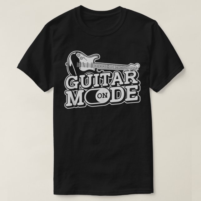 Camiseta Modo De Violão Na Guitarra Elétrica De Músico (Frente do Design)
