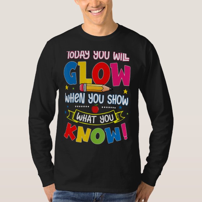 Camiseta Modo Dia de Teste Na Escola De Testes De Professor (Frente)