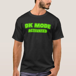 Camiseta Modo DK Ativado Gráfico de Vintage do Geek do Nerd