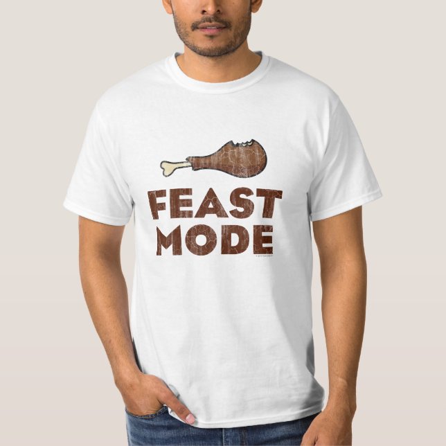 Camiseta Modo do banquete, t-shirt engraçados do modo do (Frente)