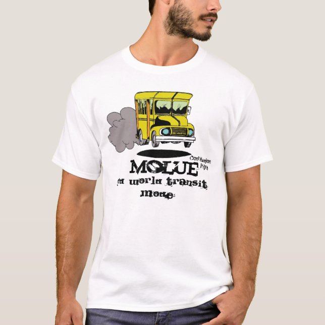 Camiseta Modo do trânsito do ó mundo de Molue… (Frente)
