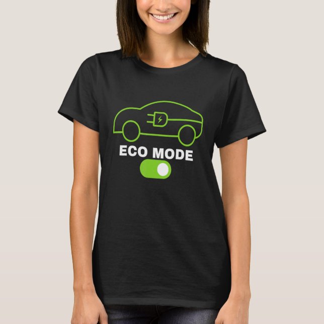 Camiseta Modo ecológico Veículo Elétrico Renovável Limpo El (Frente)
