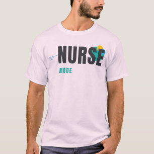 Camiseta MODO ENFERMEIRA Design Gráfico Moderno de Enferm