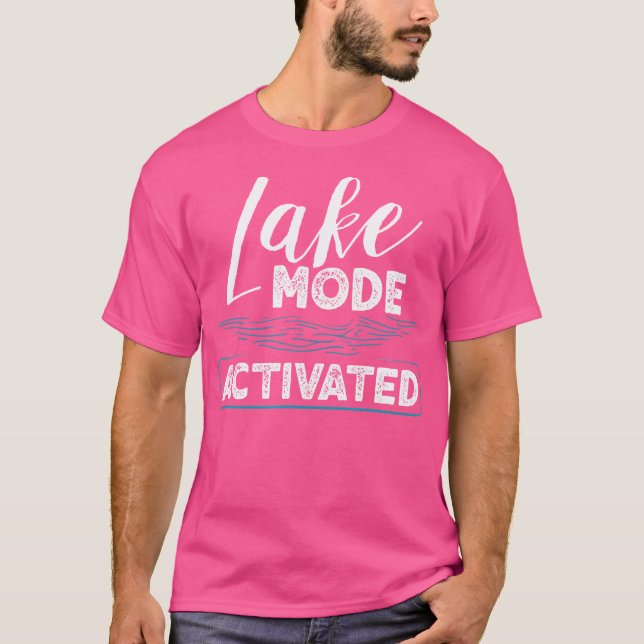 Camiseta Modo Engraçado Lago Ativado Fora do Ar (Frente)