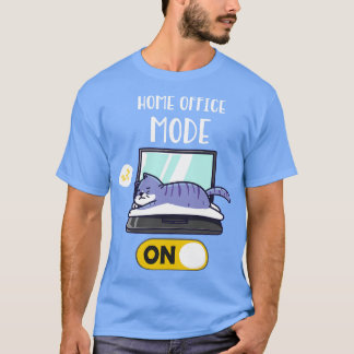 Camiseta Modo Escritório Doméstico Em Gato Preguiçoso Em Di