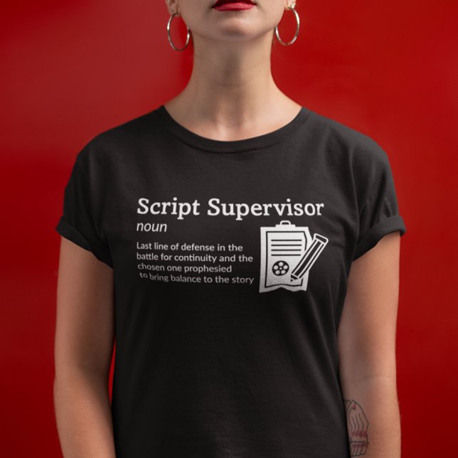 Camiseta Modo Escuro de Definição do Supervisor de Script - (Criador carregado)