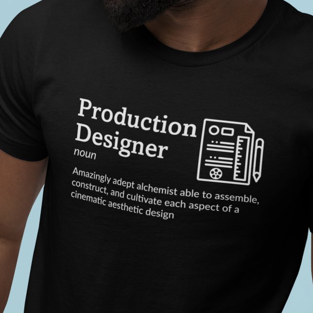 Camiseta Modo Escuro Definição do Designer de Produção - Fi (Criador carregado)