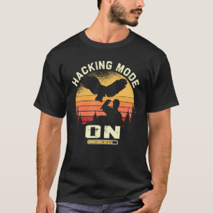 Camiseta Modo Falcão Ornitológico De Hackeamento Em Falcão