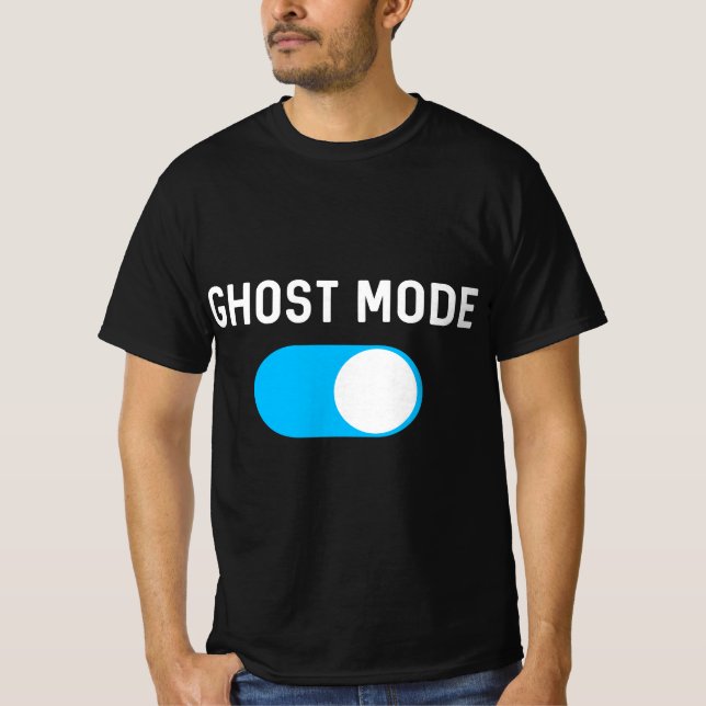 Camiseta Modo fantasma - Namorando de hospedagem ativado (Frente)