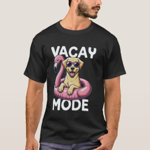 Camiseta Modo Férias Labrador Retriever Amarelo Férias de V