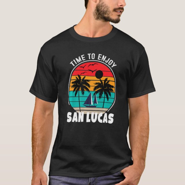 Camiseta Modo Férias Tempo Para Aproveitar San Lucas Retro (Frente)