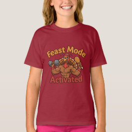 Camiseta Modo Festa Ativado – Peru de Ação de Graças Engraç