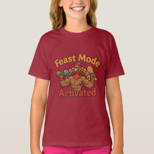 Camiseta Modo Festa Ativado – Peru de Ação de Graças Engraç