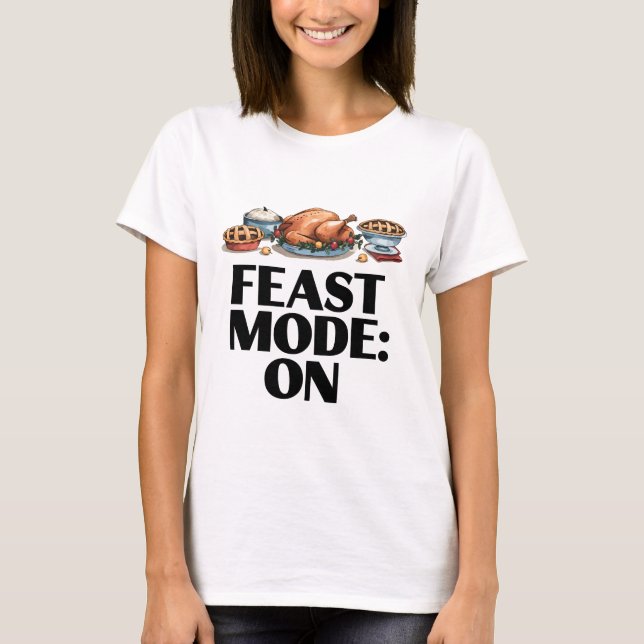 Camiseta MODO FESTA: LIGADO Engraçado (Frente)