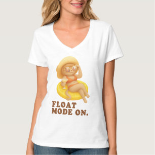 Camiseta Modo Flutuar Ativado: Arte de Festa de Piscina de 