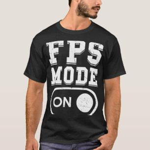 Camiseta Modo FPS no Video Gamer First Person Shooter Gami