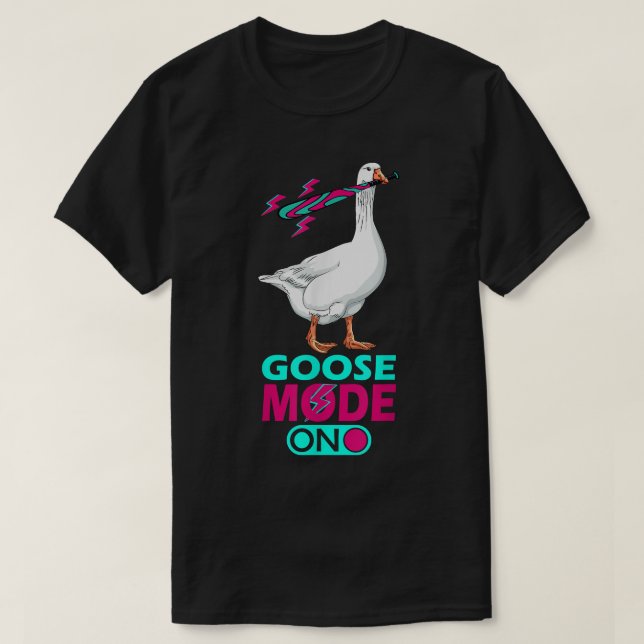 Camiseta Modo Ganso Em Galinha Do Pato  (Frente do Design)