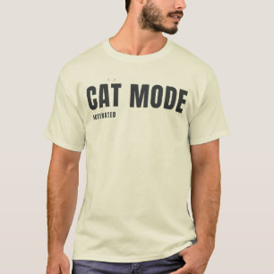 Camiseta Modo Gato Ativado Design Divertido para Amantes